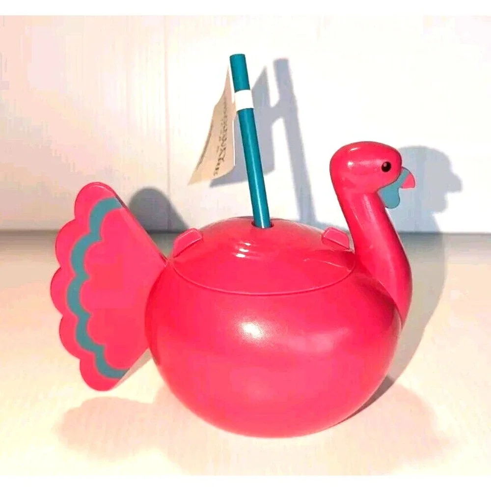 Target Bullseye's Thanksgiving 2024 Pink Turkey Sipper Tumbler 17 oz. (NEW)
